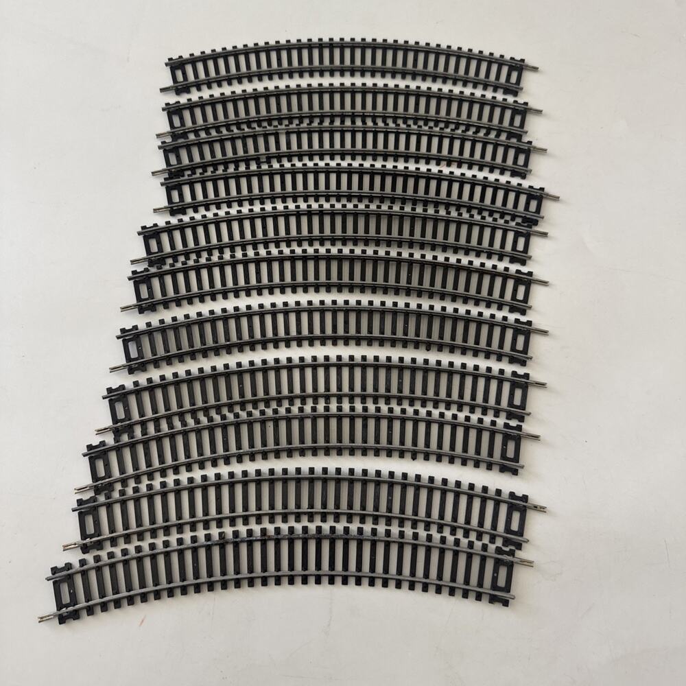 VINTAGE Lot of 10 HO Scale Curve Track Unbranded Made in ITALY